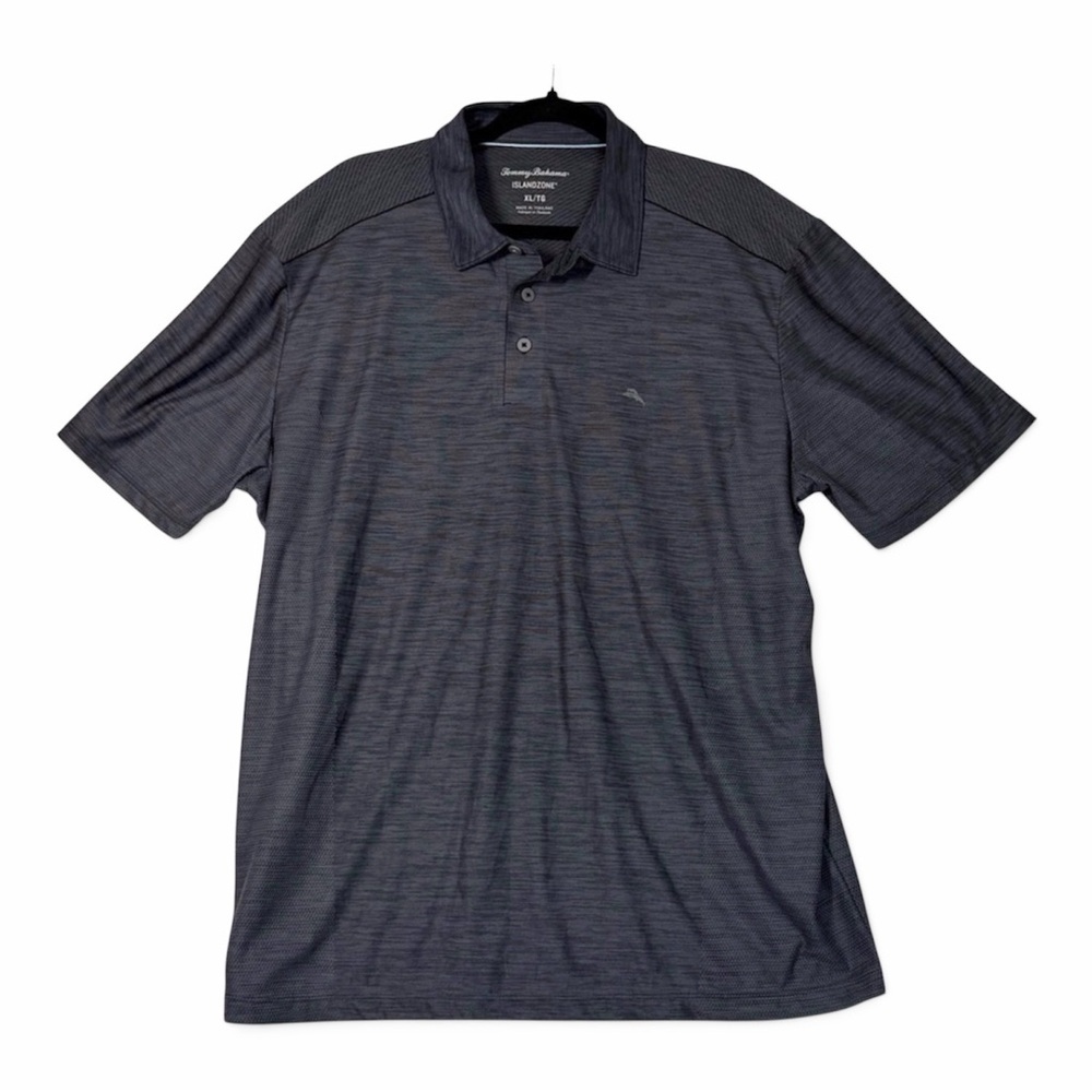Tommy‎ Bahama Heathered Charcoal IslandZone Polo Men’s Size XL
